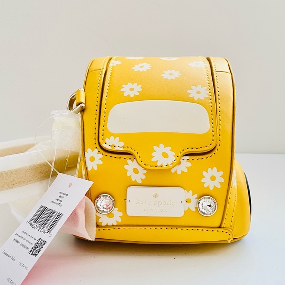 KATE SPADE Volkswagen Beetles Yellow Daisies Crossbody Bag - Picture 7 of 13